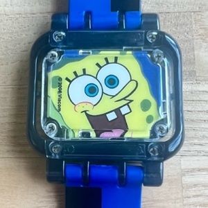 Vintage sponge Bob square pants digital flip watch NEW BATTERY